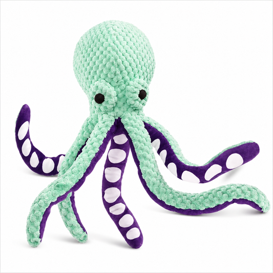 Ollie the Octopus-Interactive Squeaky Plush Dog Toy